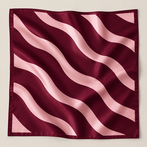 MERLOT & ROSE SCARF DIVNA WIDE STRIPES SCARF