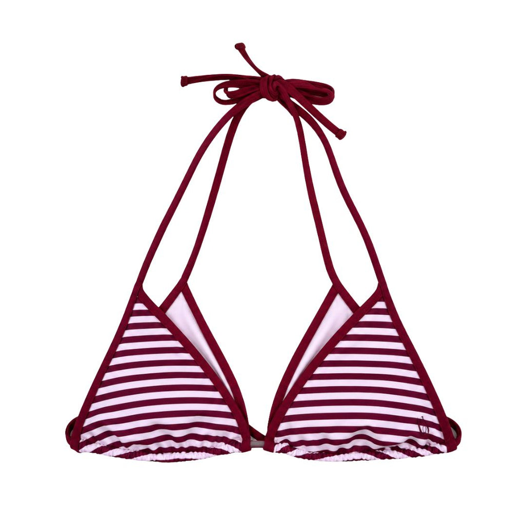MERLOT & ROSE MILA STRIPED TOP BIKINI