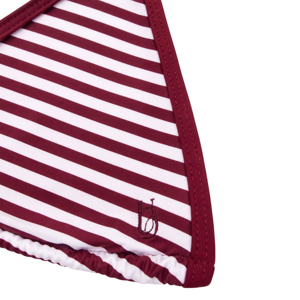 MERLOT & ROSE MILA STRIPED TOP BIKINI