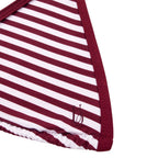 MERLOT & ROSE MILA STRIPED TOP BIKINI