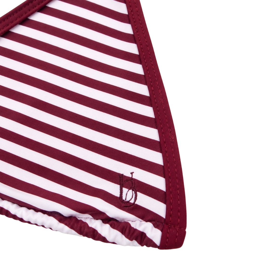 MERLOT & ROSE MILA STRIPED TOP BIKINI