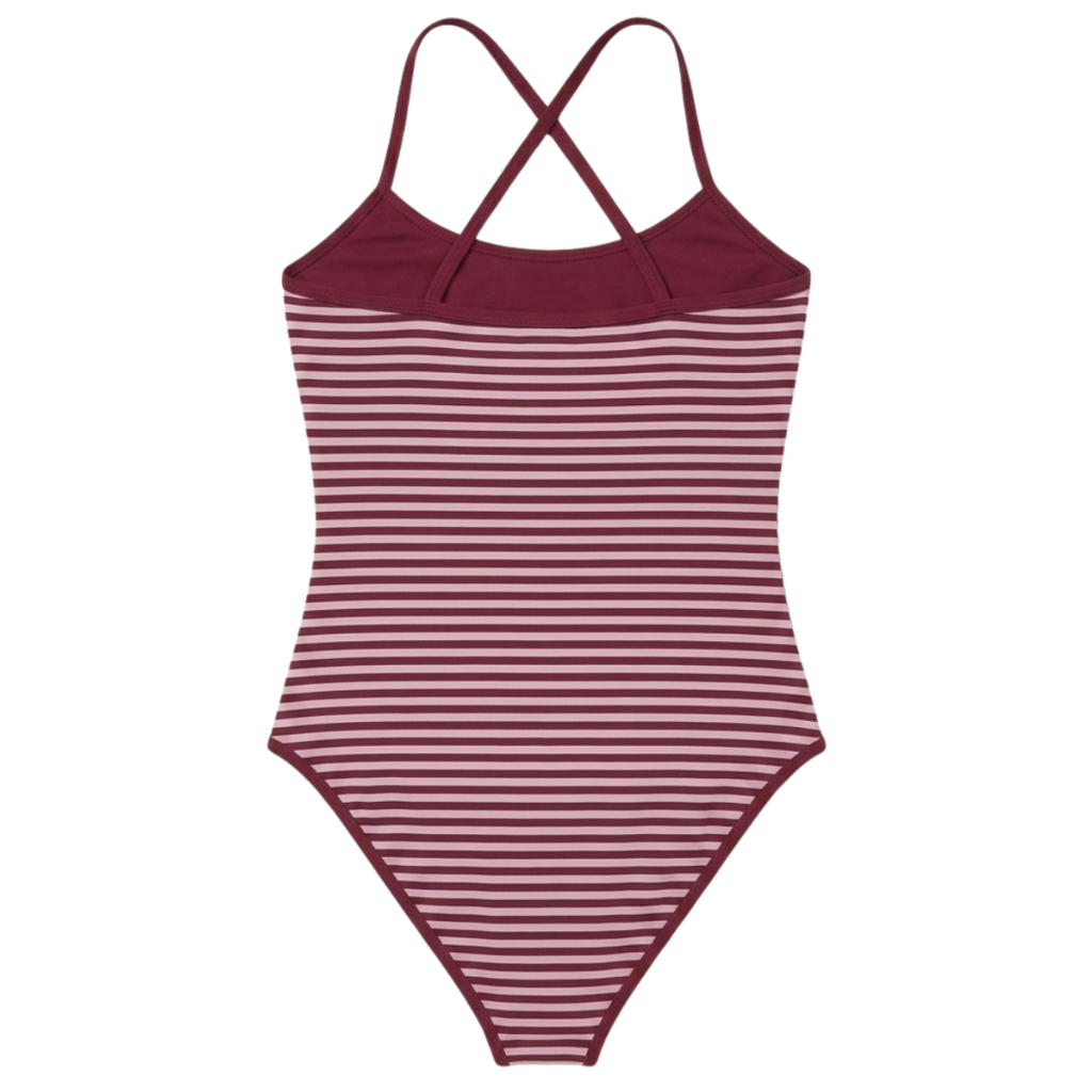 MERLOT & ROSE VERA STRIPED KIDS SWIMSUIT