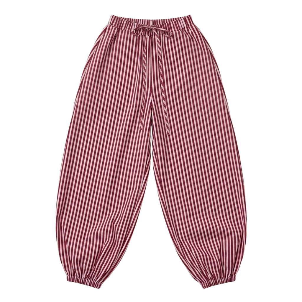 MERLOT & ROSE STRIPED MAJA BALLOON PANTS FOR KIDS