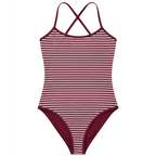 MERLOT & ROSE VERA STRIPED KIDS SWIMSUIT