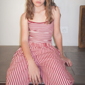 MERLOT & ROSE STRIPED MAJA BALLOON PANTS FOR KIDS