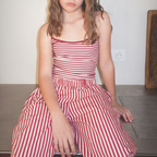 MERLOT & ROSE STRIPED MAJA BALLOON PANTS FOR KIDS