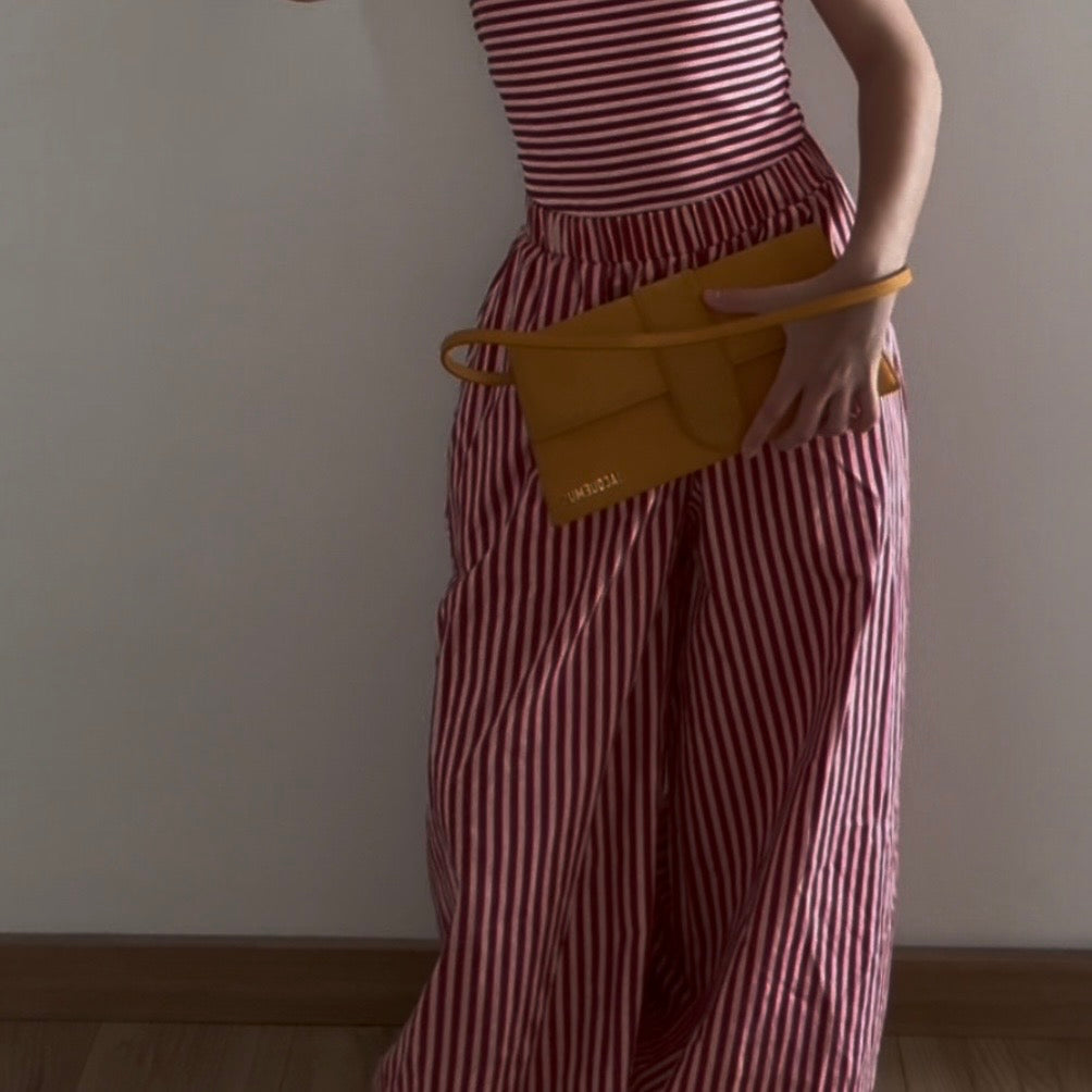 MERLOT & ROSE STRIPED MAJA BALLOON PANTS FOR KIDS